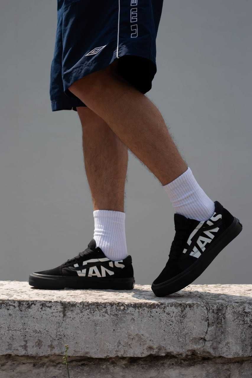 Чоловічі кеди Ванс олд скул Vans Old Skool black white РОЗПРОДАЖ