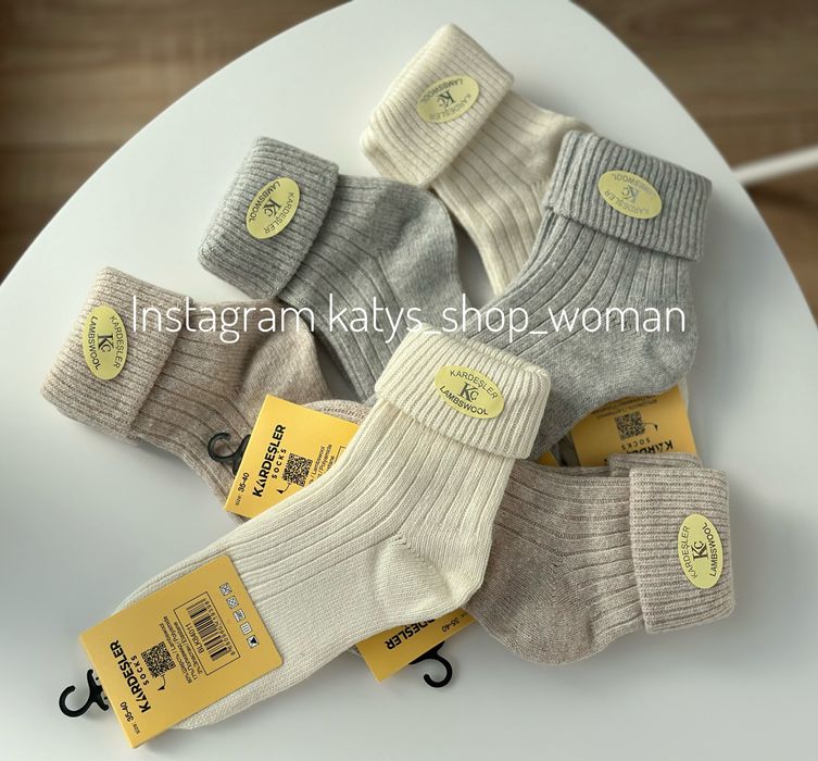 Шкарпетки з підворотом,високі,жіночі,теплі,хутро вівці