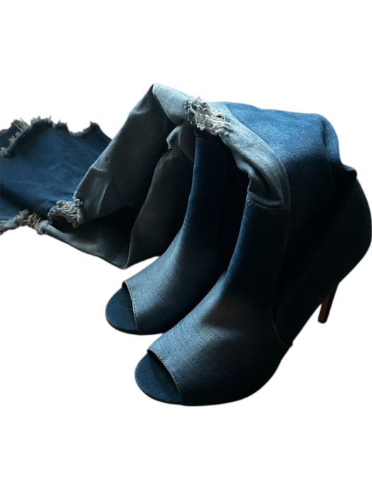 Jeansowe muszkieterki za kolano nowe kozaki rozm.38