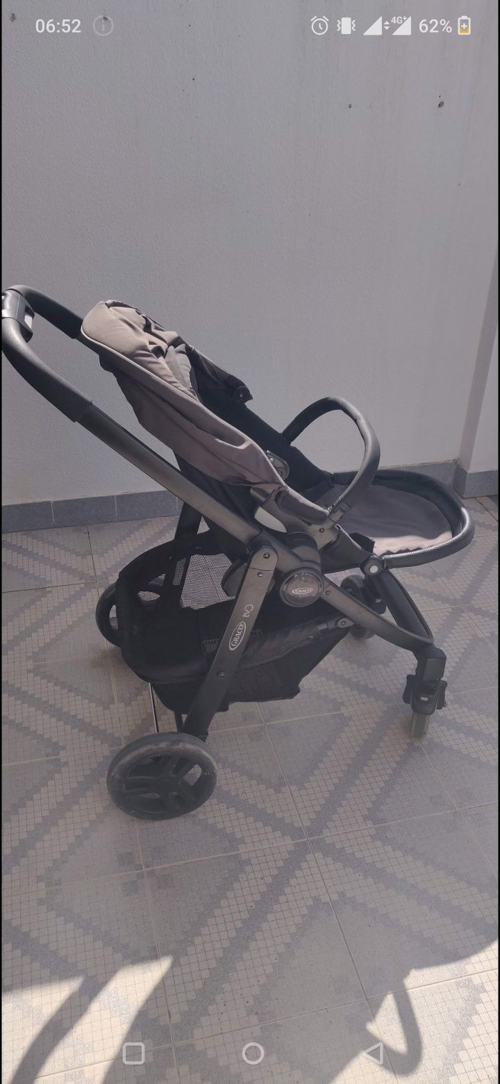 Carrinho graco Evo + ovo + 3 bases de encaixe