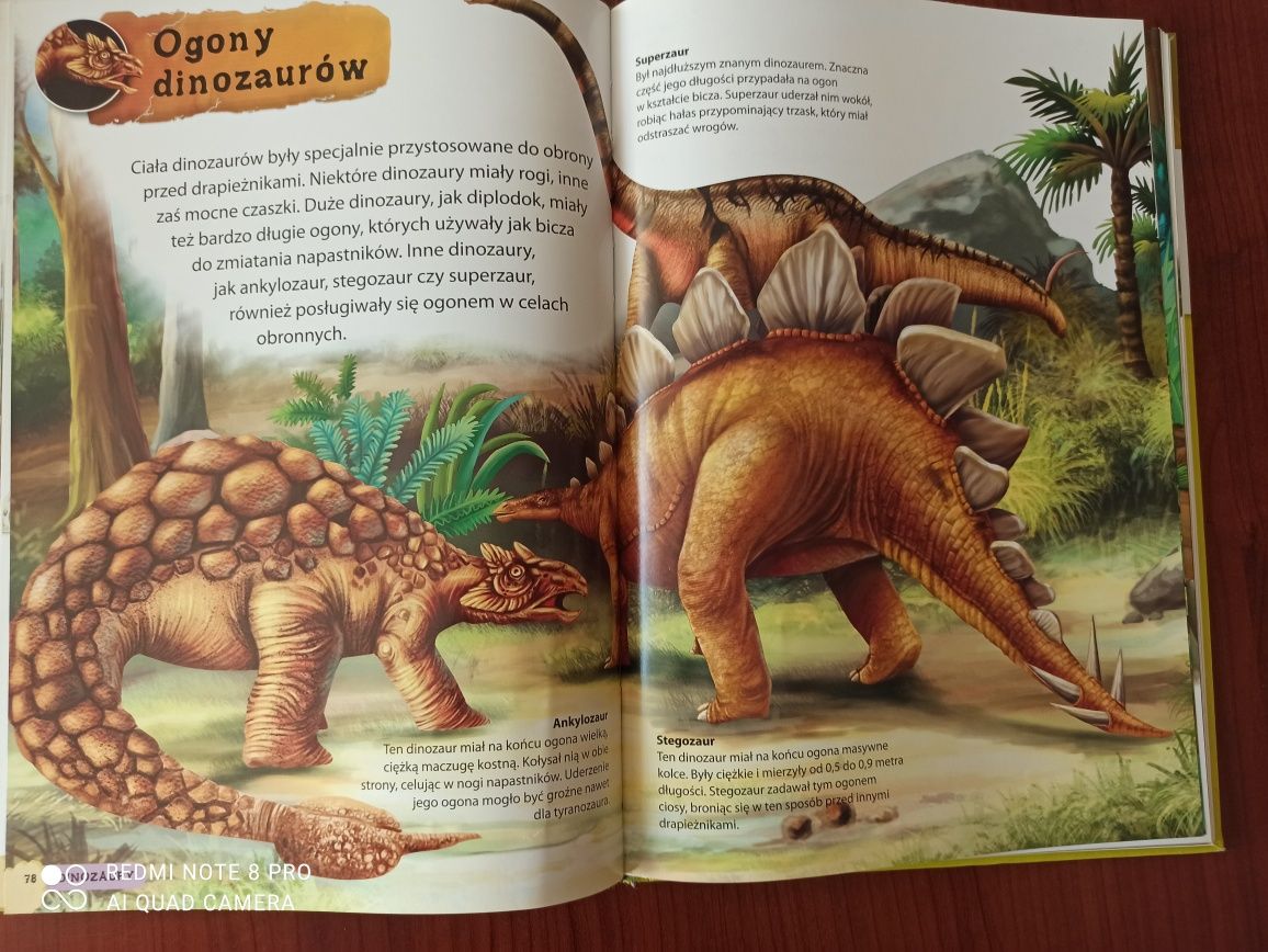 Ksiażka Świat Dinozaurów, oprawa twarda 158 stron