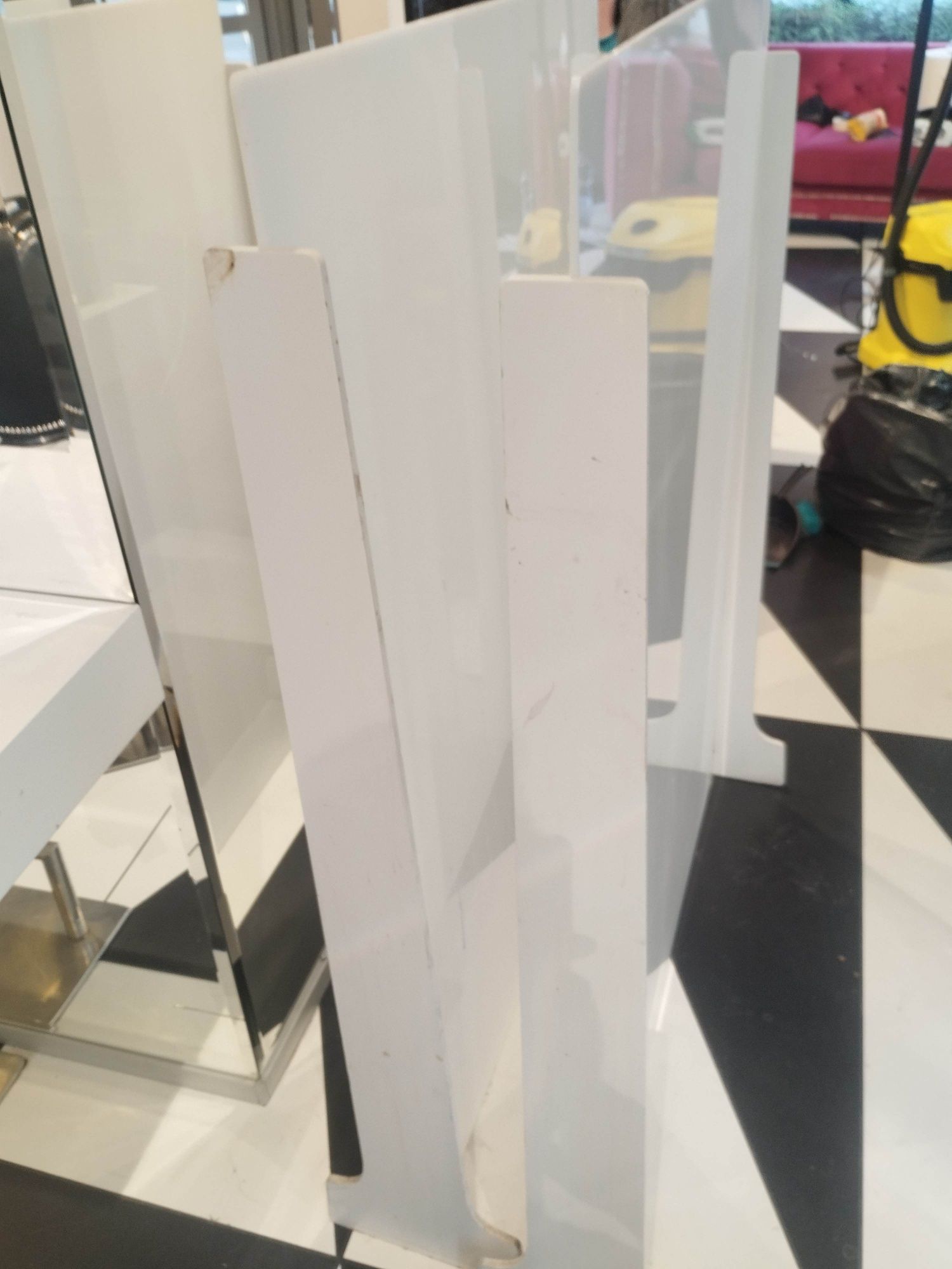 Parawany fryzjerskie#biala plexi #120cm100cm stojące