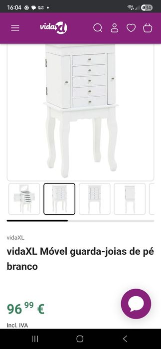 Mesa de cabeceira com porta joias