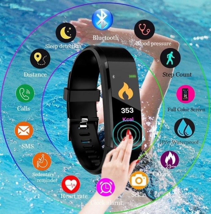 Relógio Fitness ID115 Plus | SmartBracelet | SmartWatch Pulseira