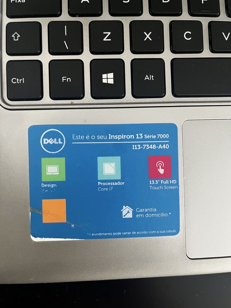 Portátil DELL Inspiron 13 série 7000i7 (2015) - Não Liga