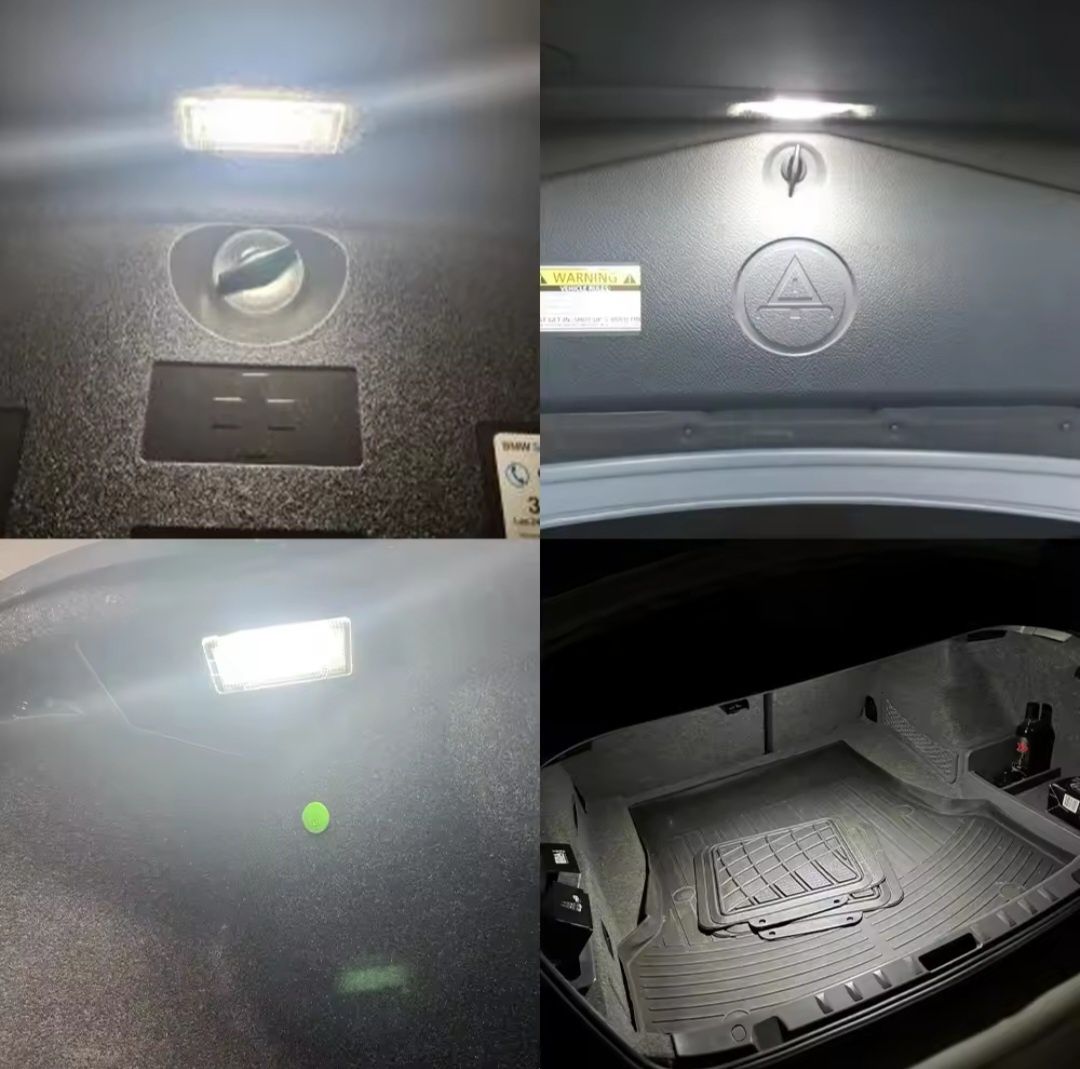 Bmw luz led mala e porta luvas