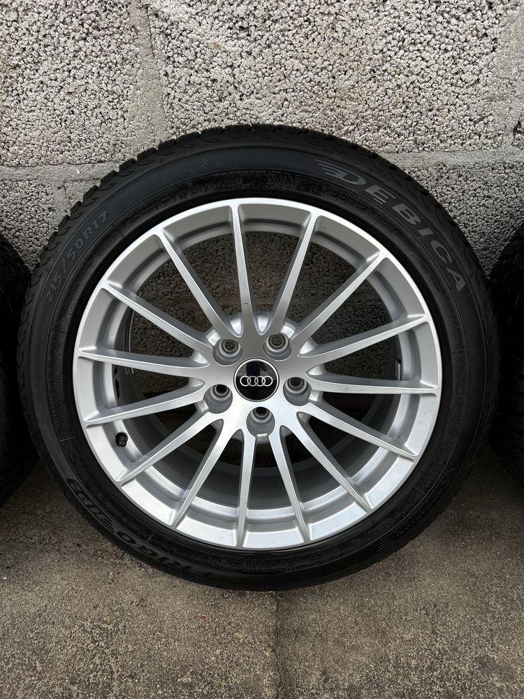 Oryginalne koła Zimowe R17 5x112 Audi A5 A4 B9 B8 B7 opony 215/50/17