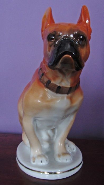 Figurka porcelana Bokser lata 60 XX w. SYGNOWANY