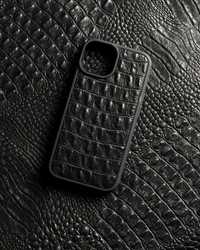 Кожаный чехол для iPhone с шипами под крокодила, шкіряний чохол кроко