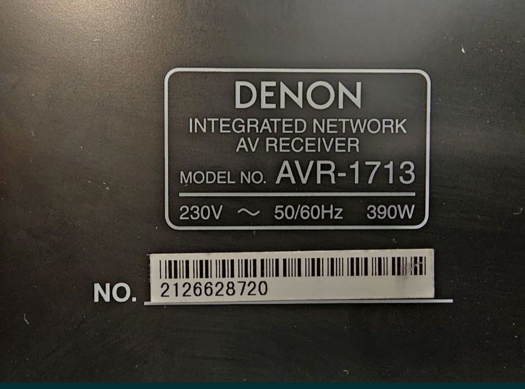Amplituner Denon AVR-1713, 5 x 120 W, HDMI, Ethernet, LAN,  USB