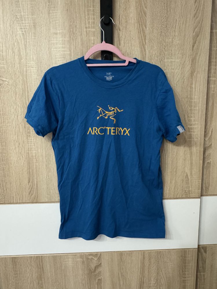 Koszulka Arc’teryx S niebieska logowana tshirt 100% bawełna