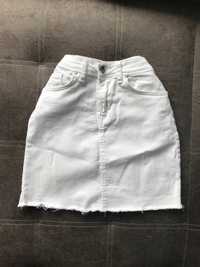 Спідниця джинсова біла міні