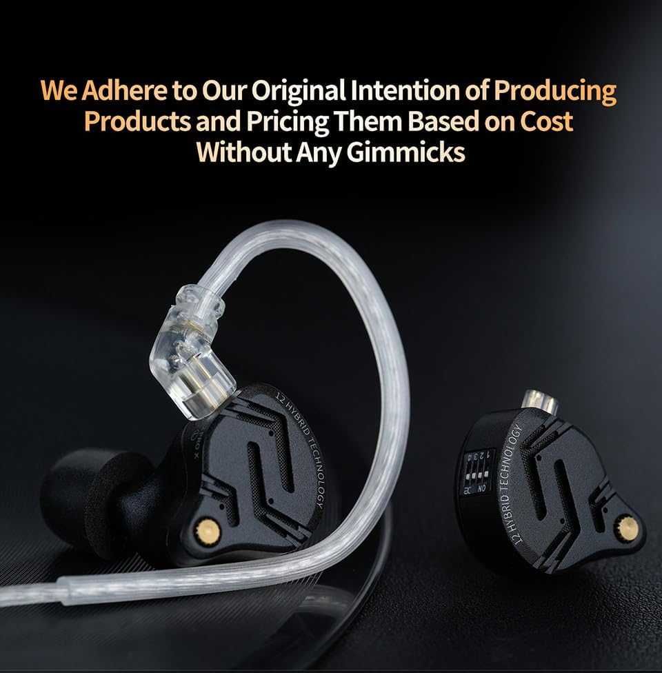 ⇒ KZ ZS12 PRO X - гибридные многодрайверные наушники 1DD+5BA Hybrid