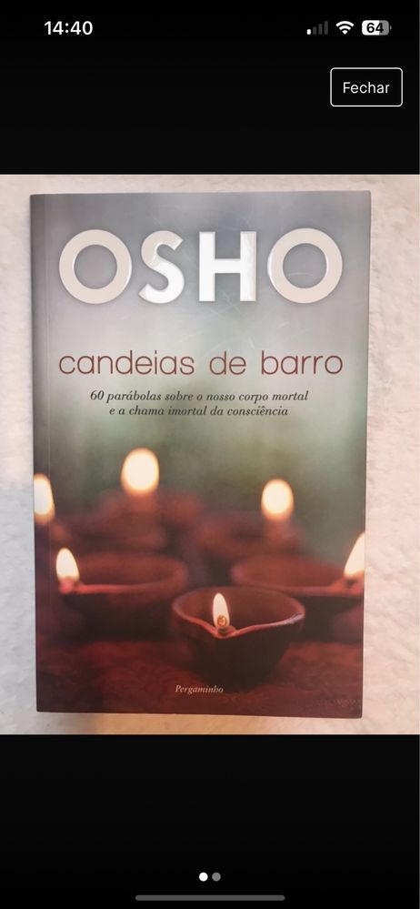 Livro - Candeias de Barro - Osho