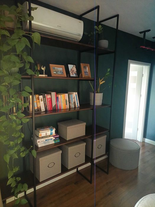 Nowoczesny regały do salonu przedpokoju LOFT drewno metal