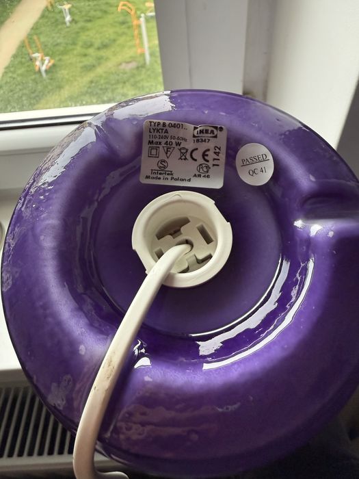 Lampka Lykta Ikea Vintage fioletowa