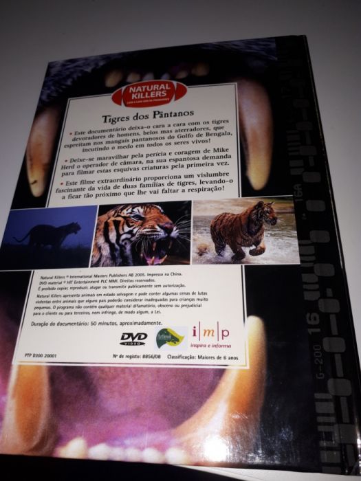 Livro e dvd tigres dos pantanos