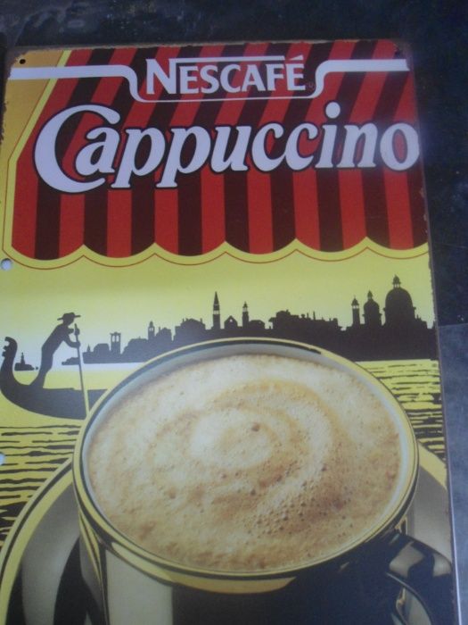 placa em chapa - Nescafe Cappuccino, portes grátis