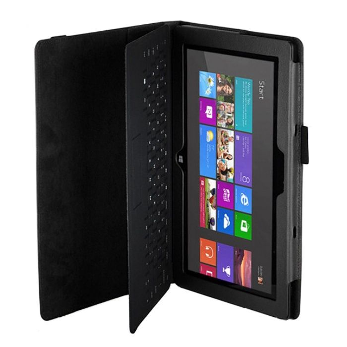 U028 Capa Pele Preta Microsoft Surface Pro 3 & 4 Em Stock 24H