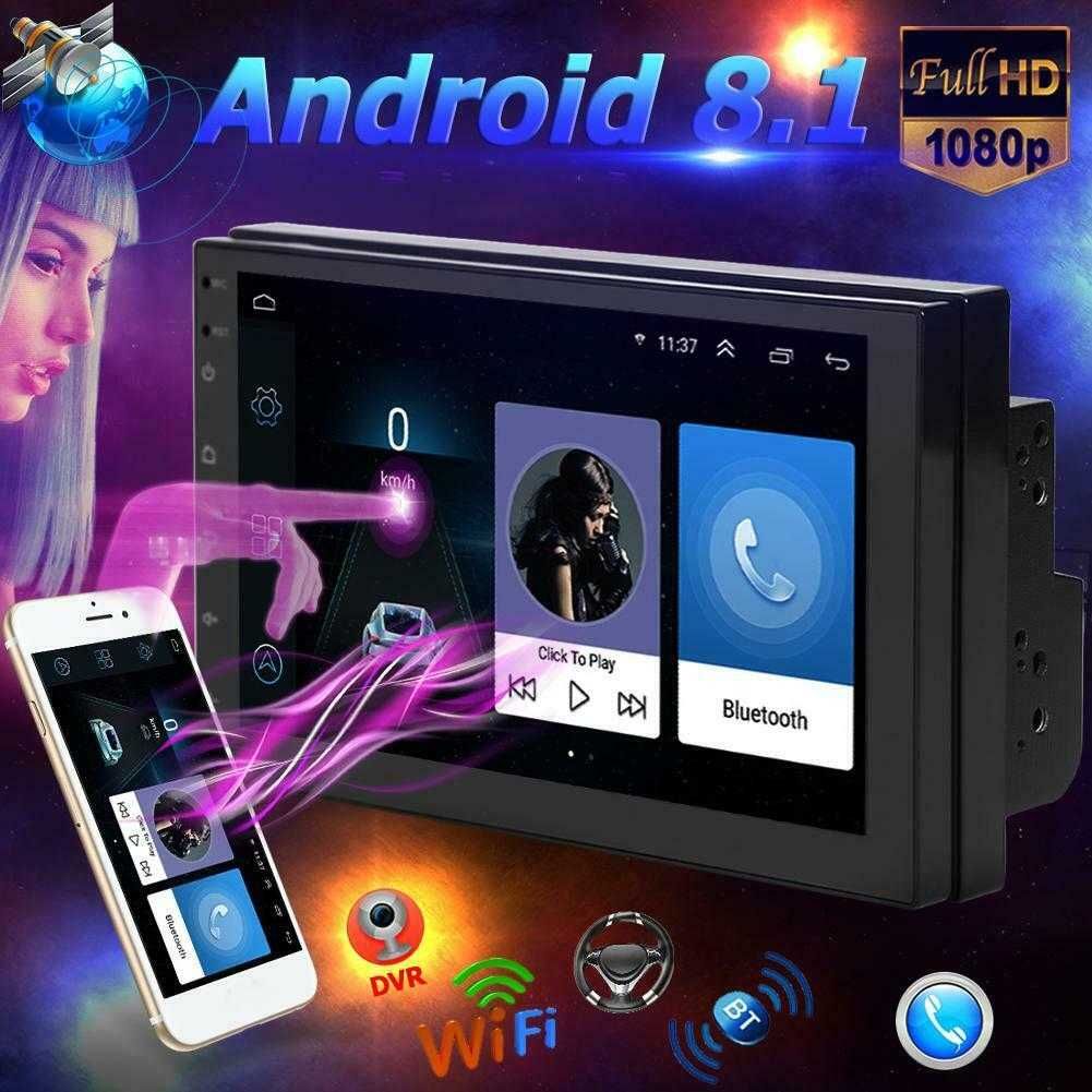 Auto Radio UNIVERSAL ANDROID 2DIN 7'' - Com antena GPS e Maos livres