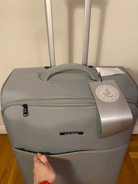 Продам НОВУ валізу L з кодовим замком і 4 колесами – сірий/зелений