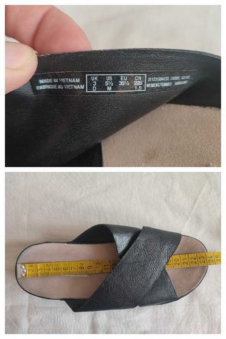 Шлепанцы босоножки женские кожаные "Clarks" Размер 36 (23 см) Идеал!!!