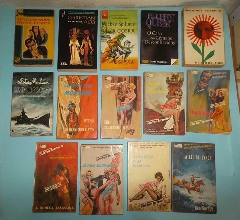 Livros de Bolso : Literatura policial, guerra, etc... Anos 70