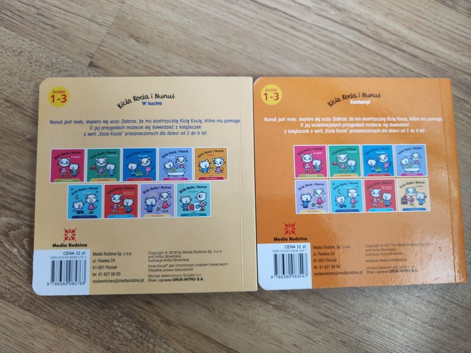 2x Kicia kocia i nunuś kochamy, w kuchni 2 ksiazki