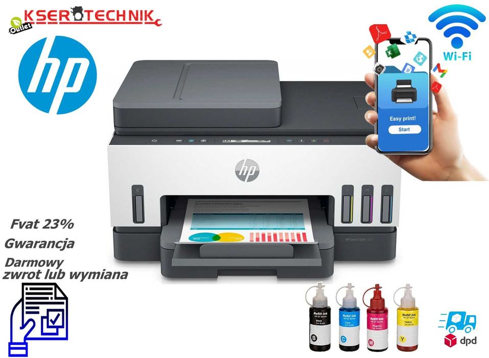 Drukarka HP Smart Tank Plus 7305 - drukarka 3w1 z Wi-Fi / ADF / CISS