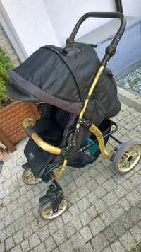 Wózek Avetti Agile do 22 kg czarny złoty spacerówka