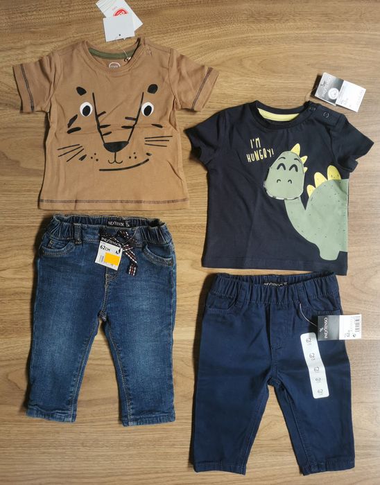 Zestaw 4 szt ubrań niemowlęcych roz. 62