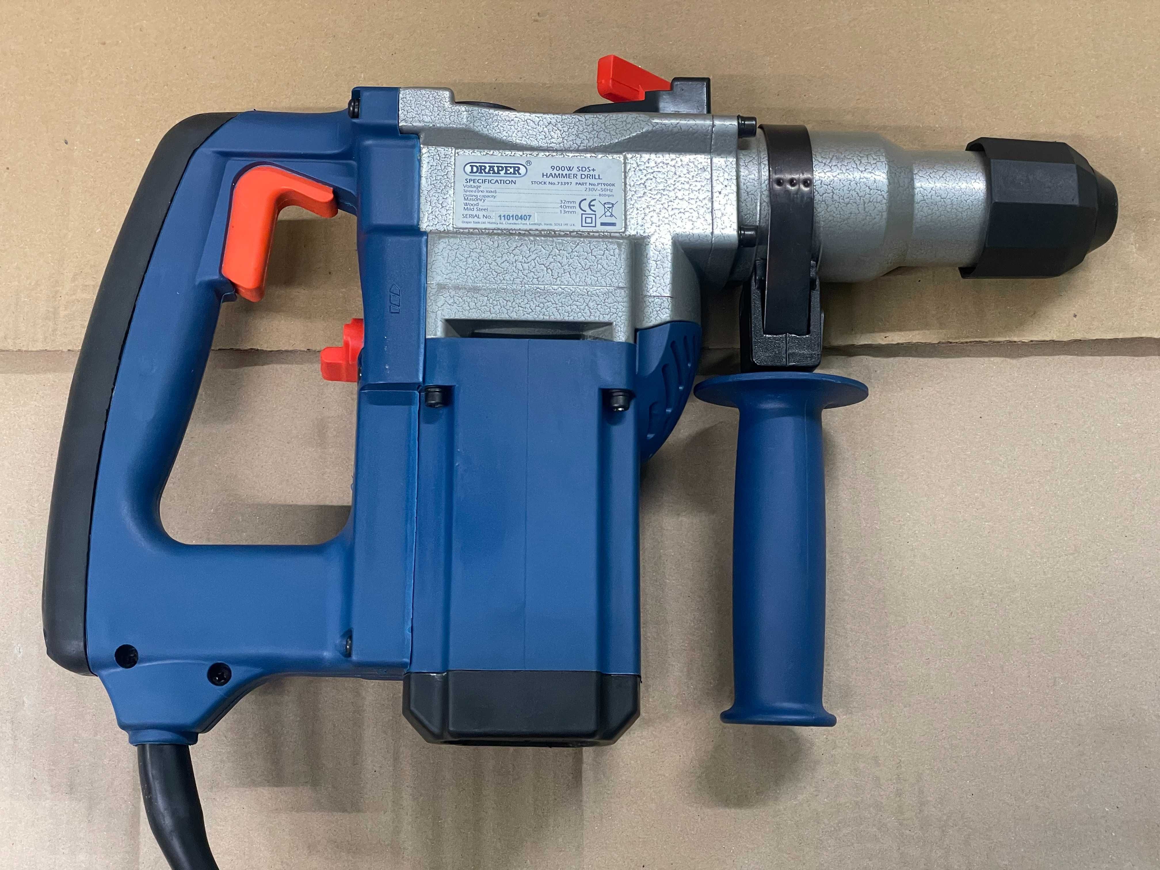 Młot Młotowiertarka 900W SDS Plus Walizka +Wiertła Draper PT900K 73397