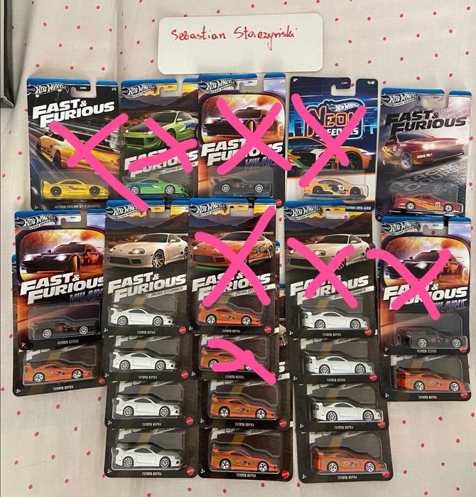 Hot wheels toyota supra fast and furious f&f