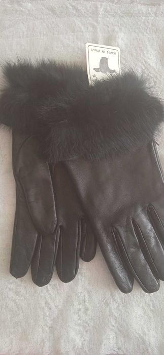 Шкіряні жіночі рукавички/розмір 6,5 - 7/4 пари/Нові/Ціна за 1