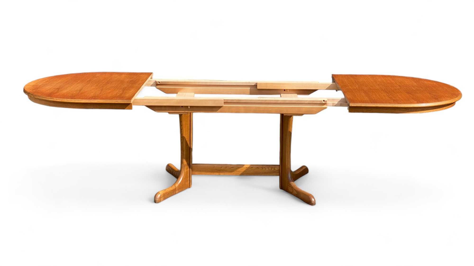 Solidny dębowy stół rozkładany 160 - 280 cm, owal