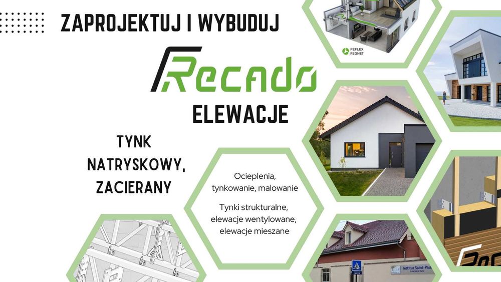 Elewacje i ocieplenia budynków: tynki natryskowe, fasady wentylowane