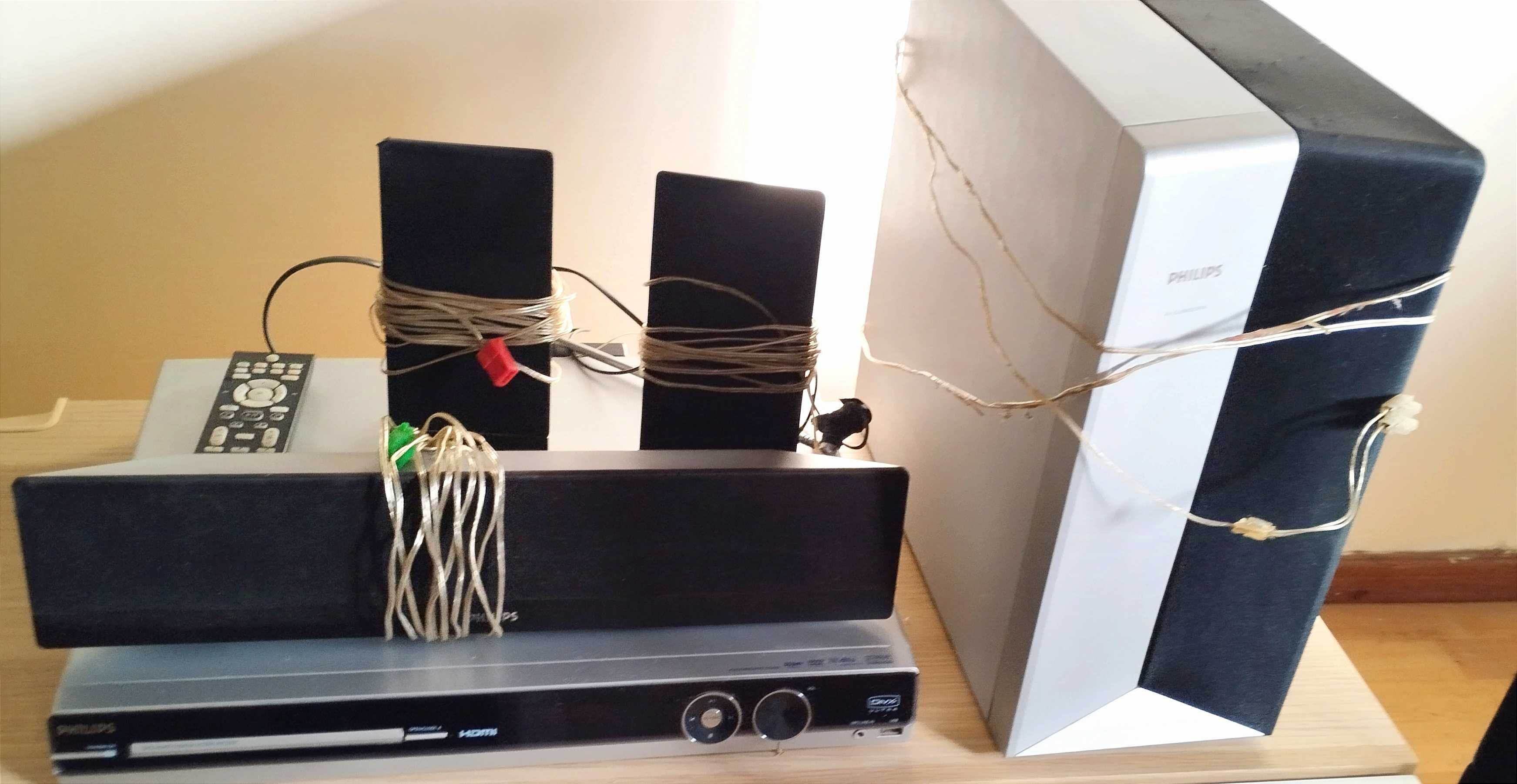 Kit som 5.1 com ligação à tv e Leitor de DVD