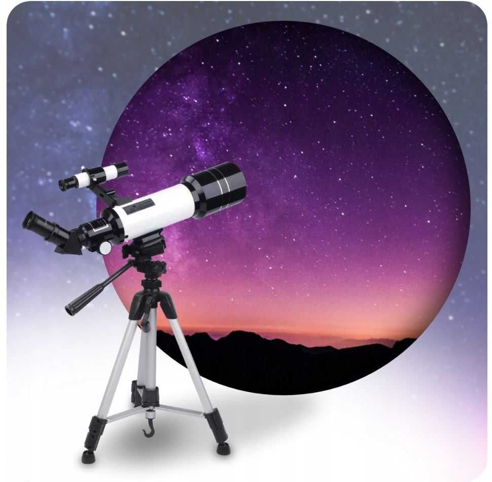 Teleskop Astronomiczny  LUNETA 70mm Uchwyt n Smartfon Statyw 2x okular
