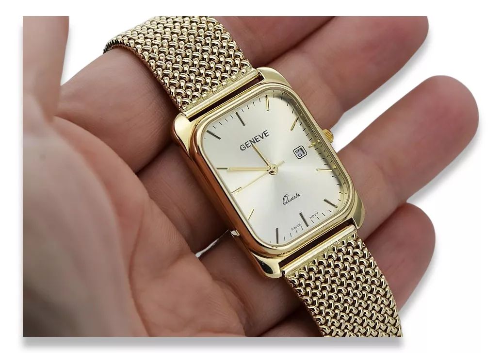 Złoty zegarek męski damski 14k 585 Geneve mw001y&mbw0021y Katowice