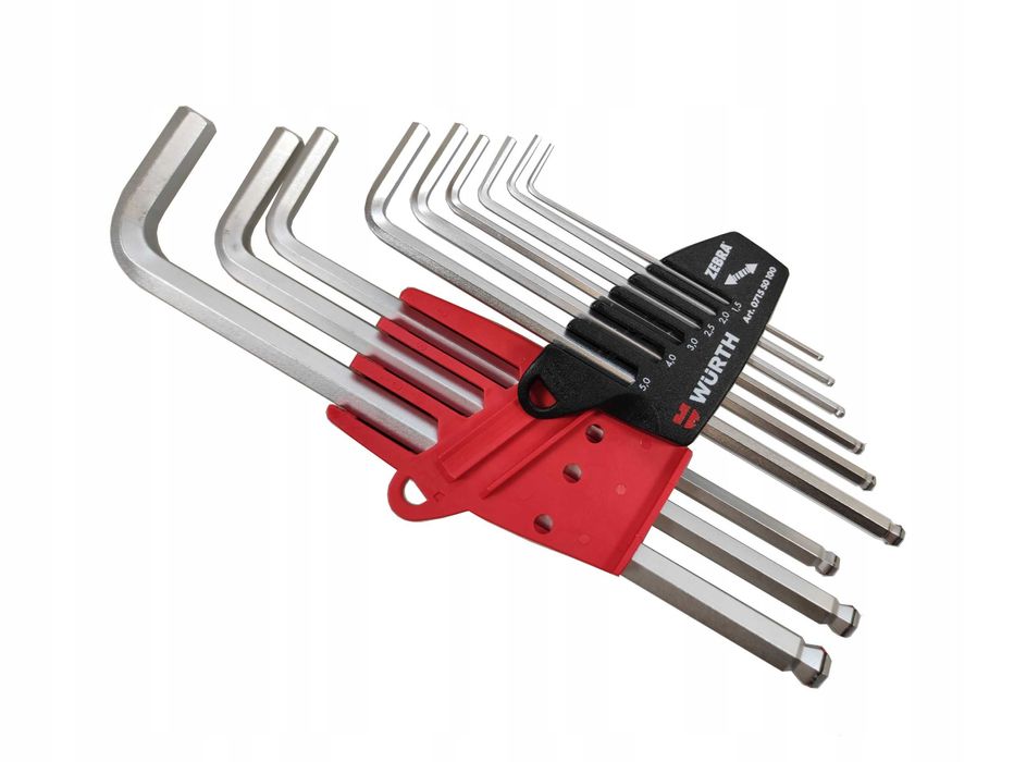 WURTH Zestaw kluczy imbusowych sześciokątnych 9szt.