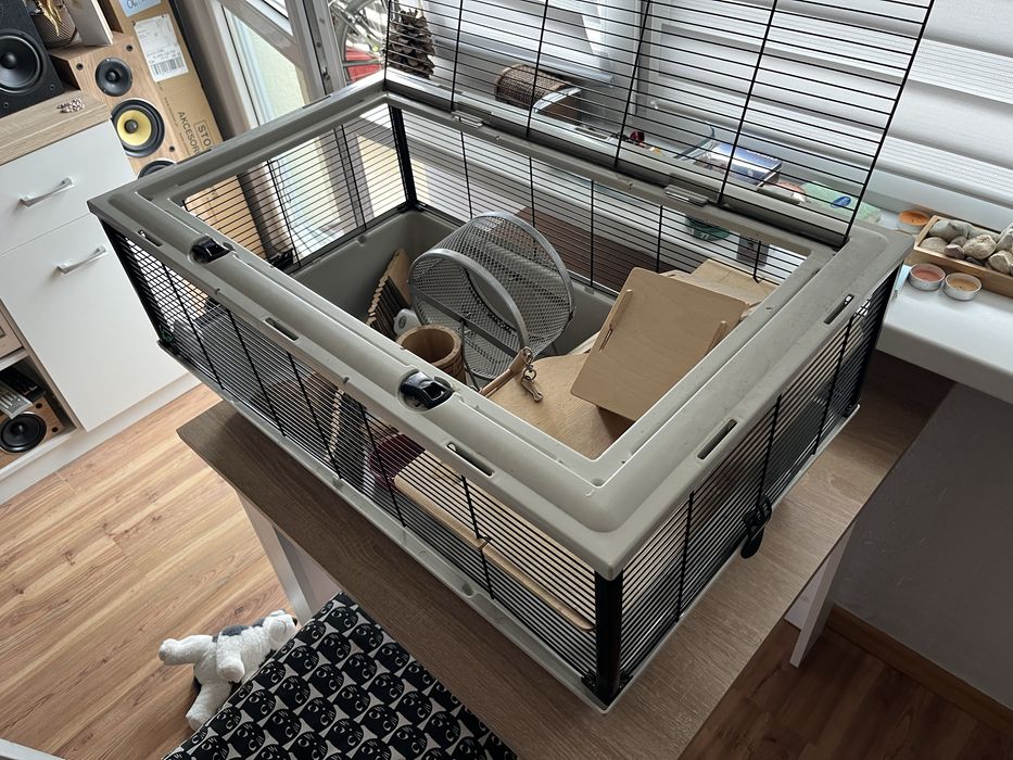 Klatka dla gryzoni chomiczka myszy szczura duza + akcesoria