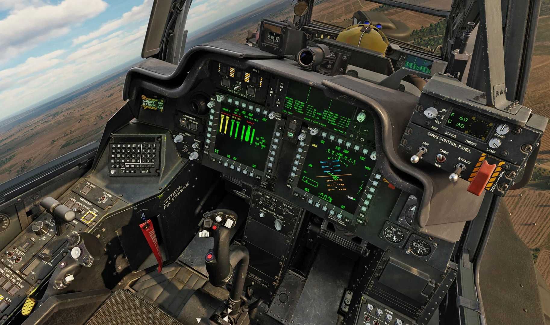 symulator lotu helikopterem , śmigłowcem  AH-64 D Apache