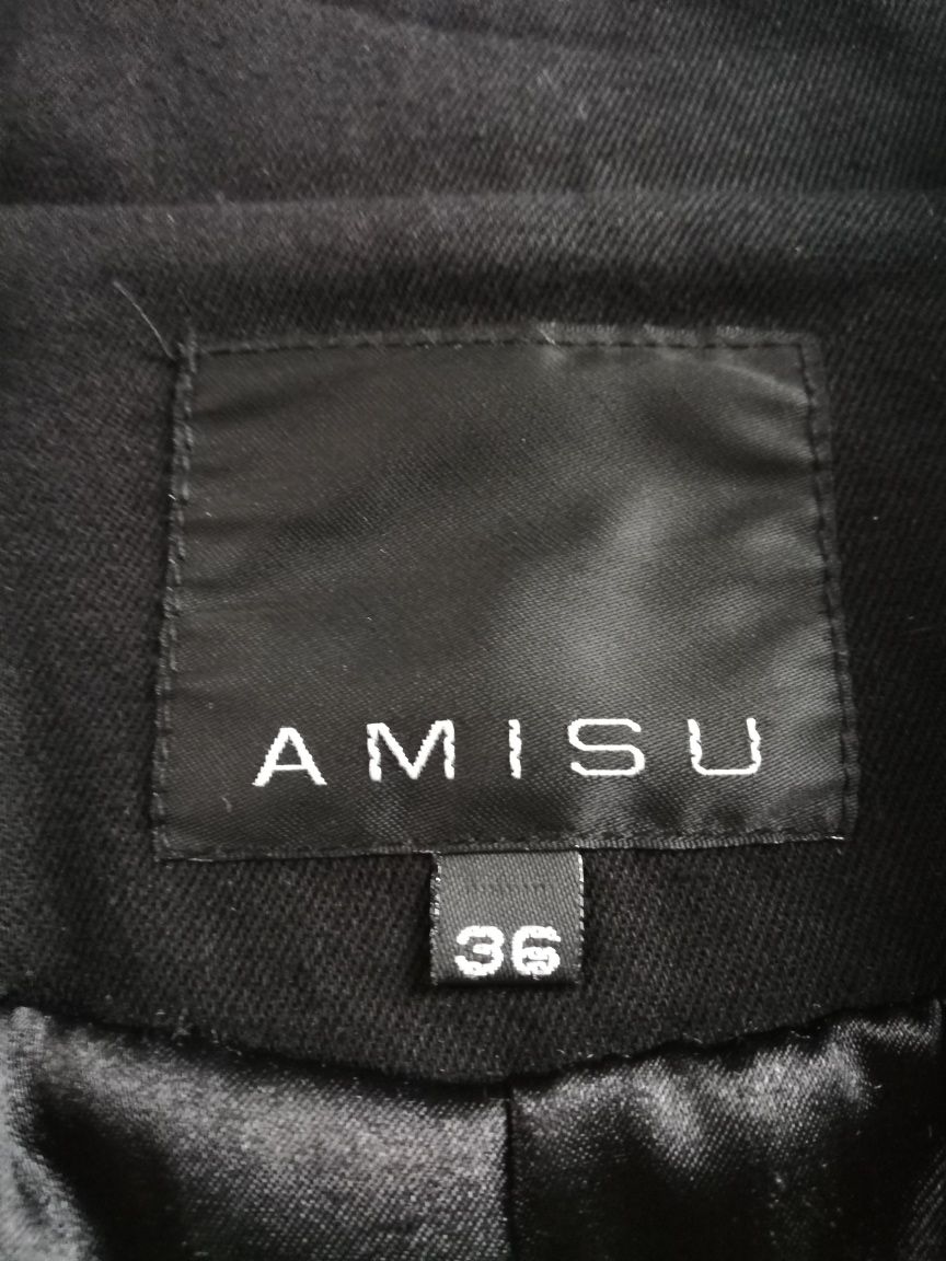 Amisu czarna marynarka żakiet