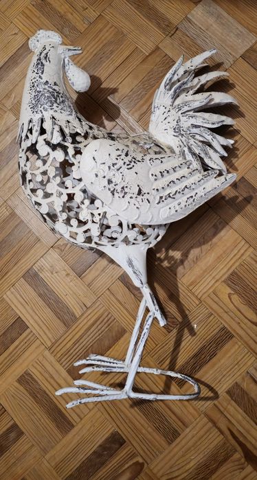 Galo decorativo em ferro