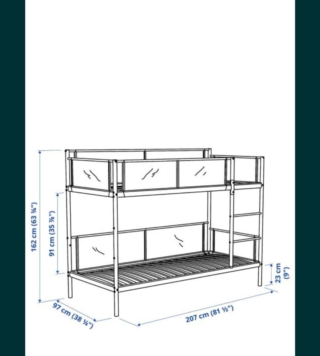 Łóżko piętrowe  Ikea
