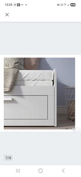 Łóżko Ikea rozkładane 80/200 BRIMNES  2 x materac