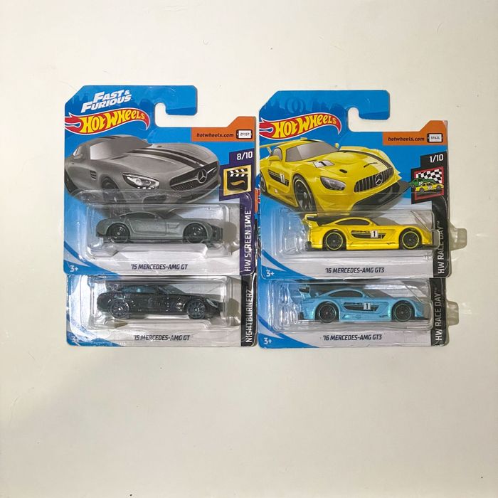 HotWheels Mercedes Benz AMG GT/GT3 lote de 4