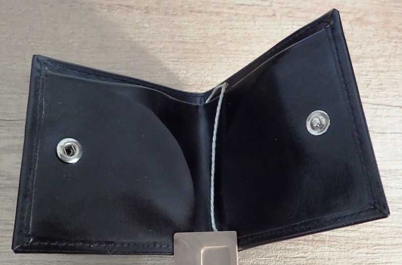 Portfel czarny - ekoskóra