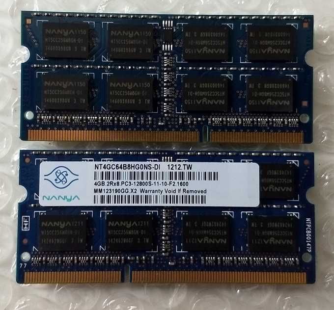 Pamięć RAM 8GB (2x 4GB) DDR3 1600 MHz Laptop