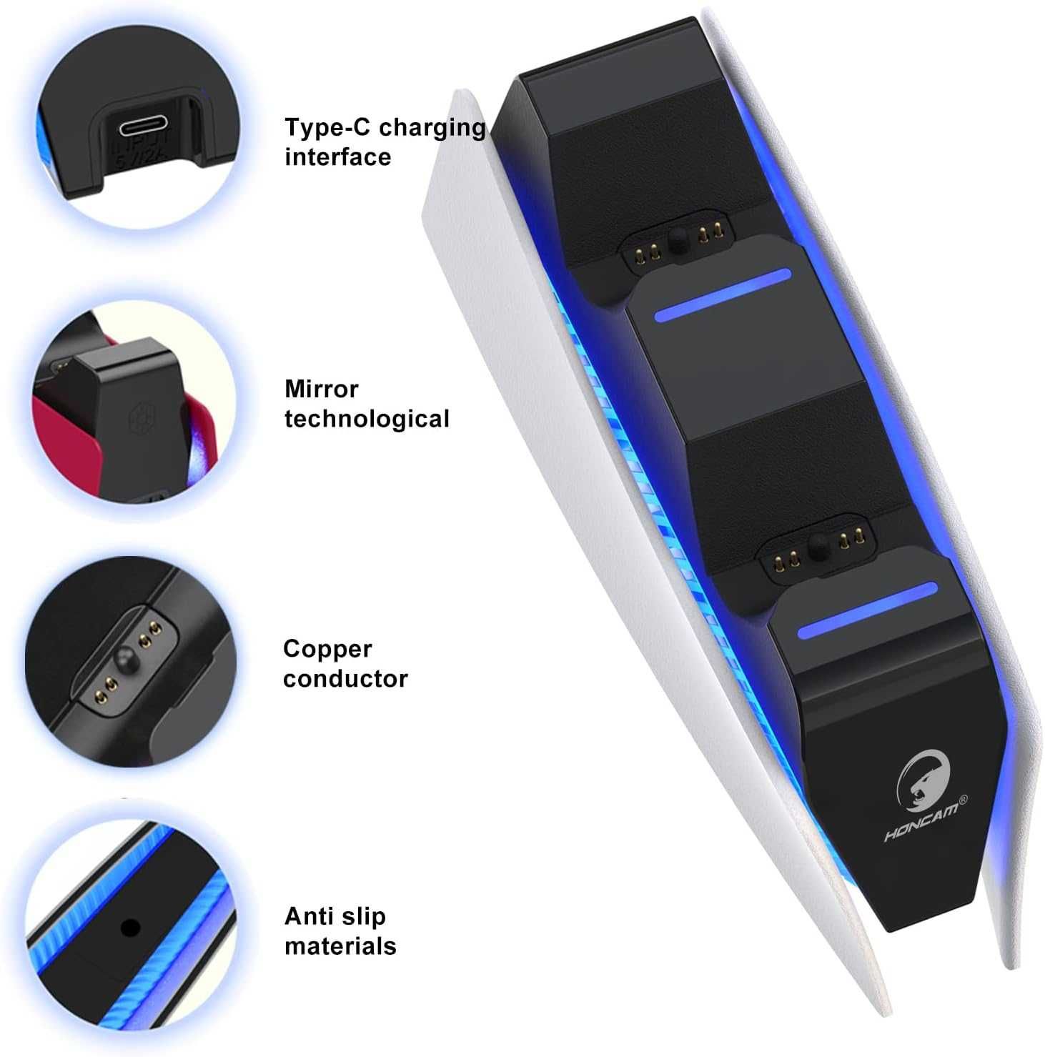 Stacja ładująca, do 2 Padów DualSense PS5, LED